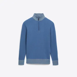 Solid Quarter Zip Mock Neck Sweater