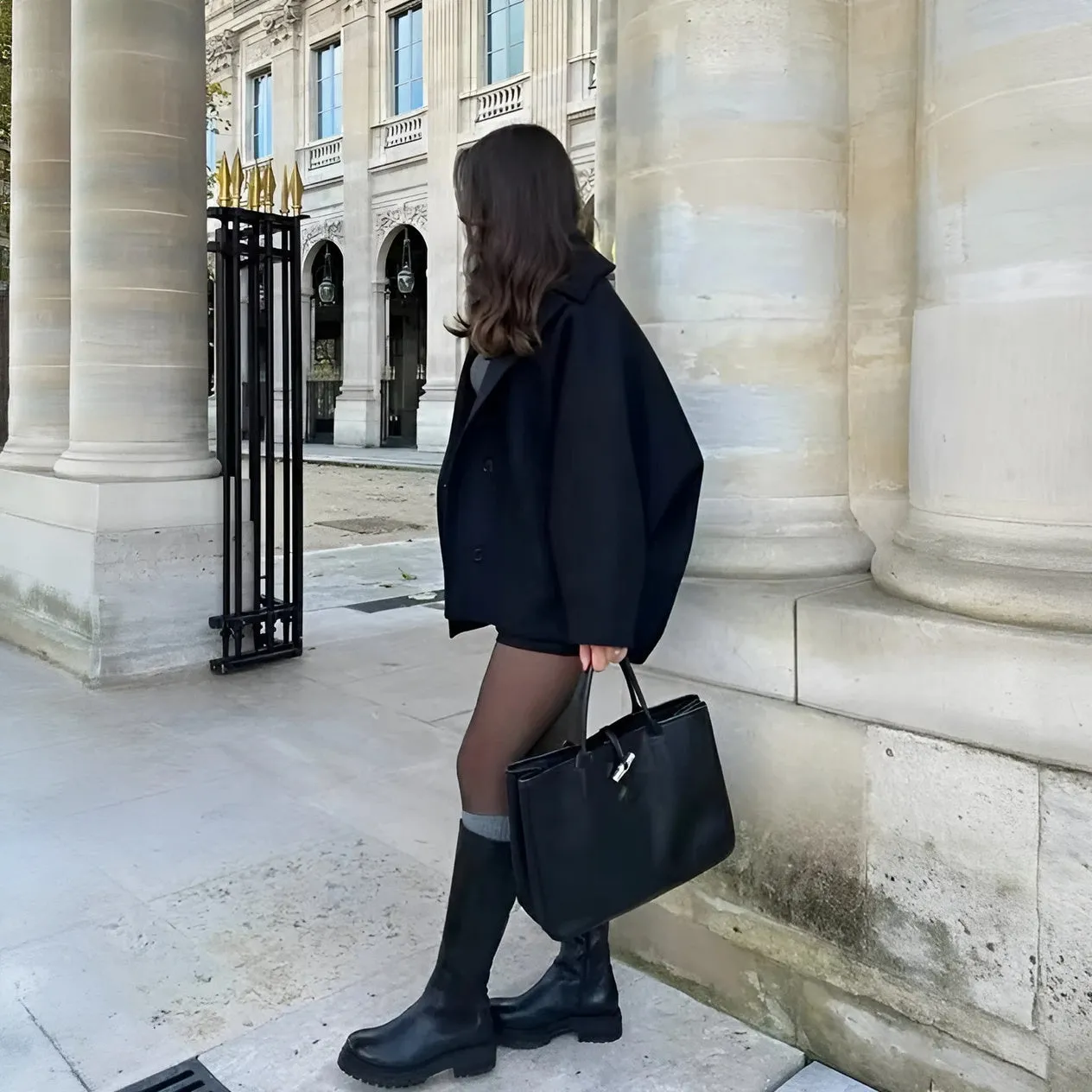 Sophisticated Oversized Outerwear Jacket