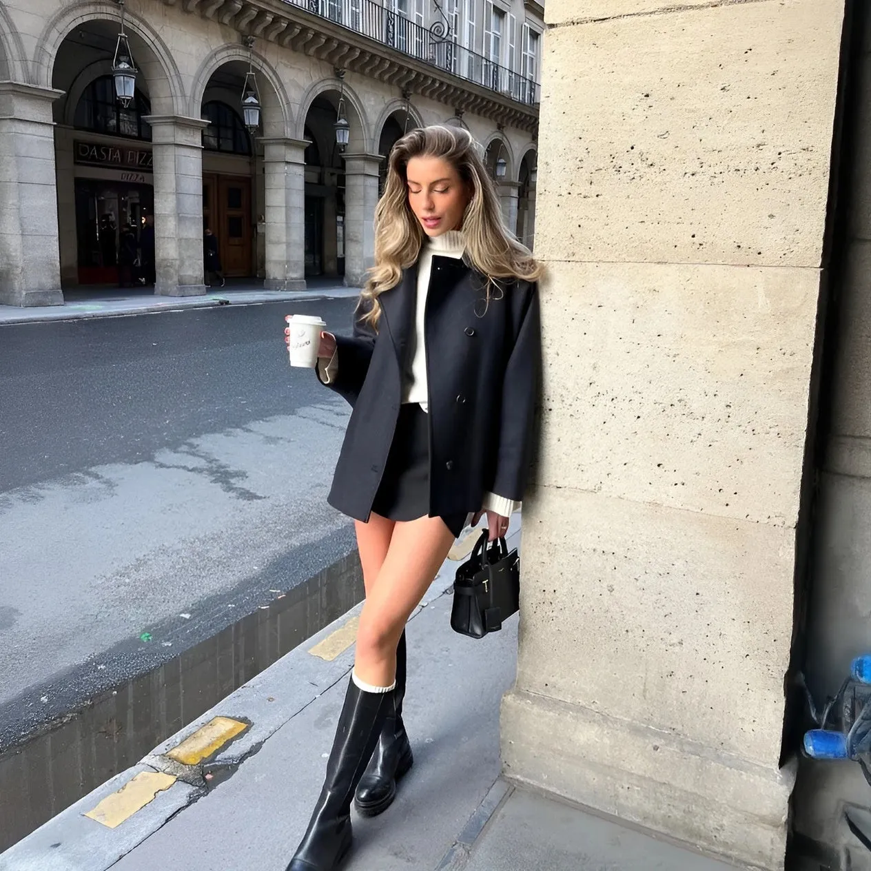 Sophisticated Oversized Outerwear Jacket