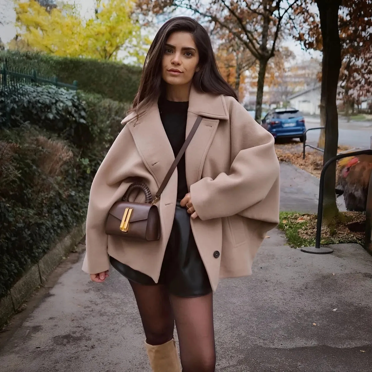 Sophisticated Oversized Outerwear Jacket