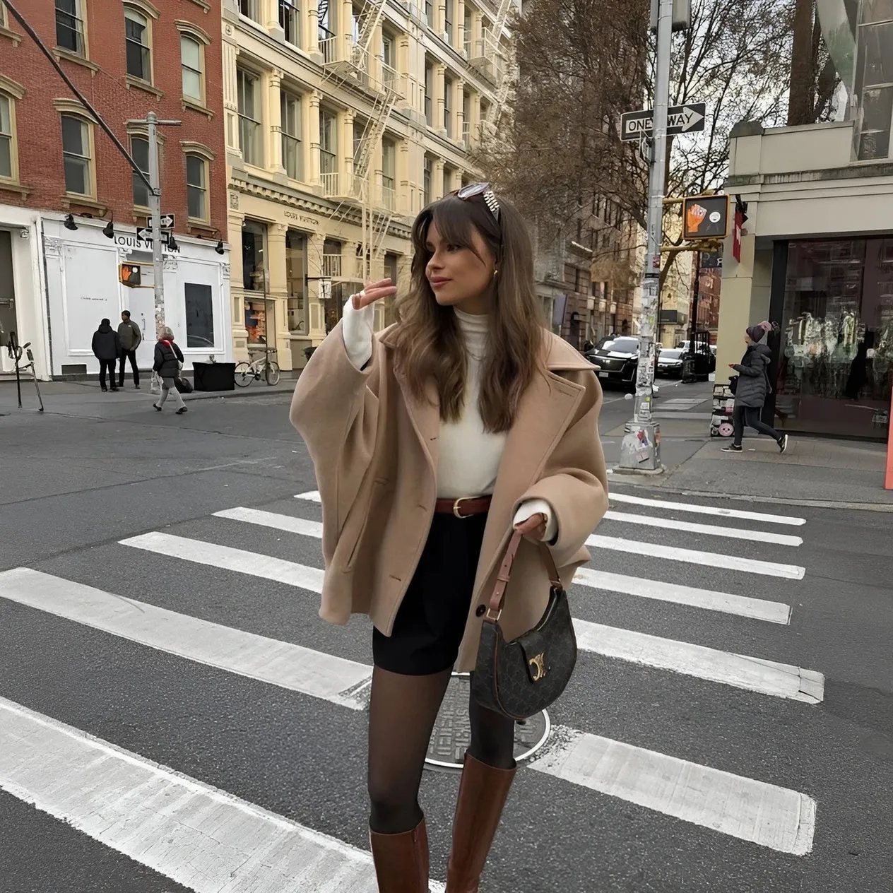 Sophisticated Oversized Outerwear Jacket