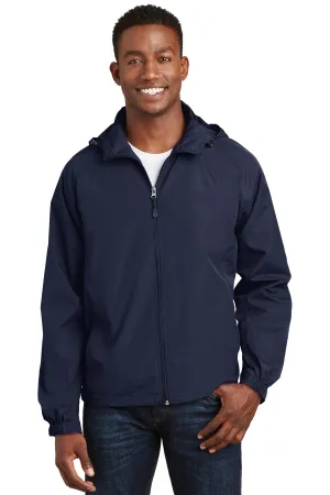 Sport-Tek Hooded Raglan Jacket. JST73 True Navy