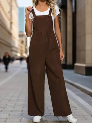 Square Neck Wide Strap Overalls – Trendy, Comfortable