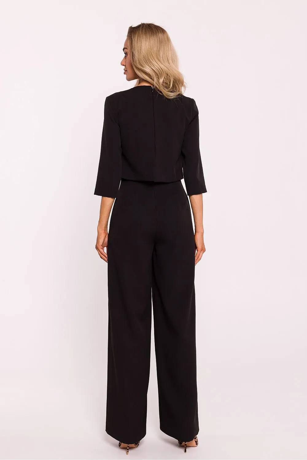 Stylish double-layered wide leg jumpsuit
