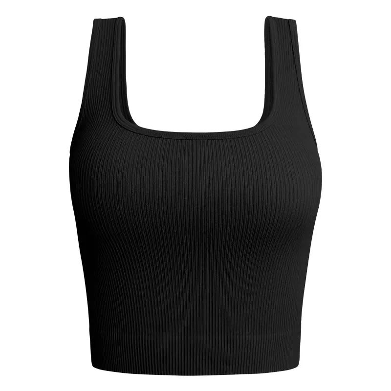 Summer Basic Sleeveless Crop Top