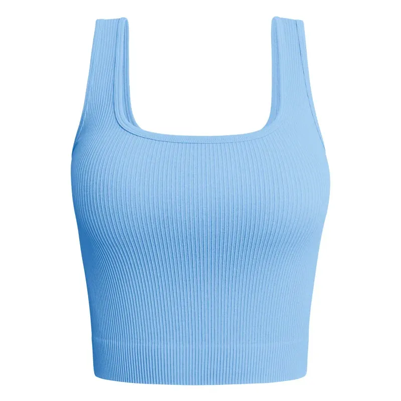 Summer Basic Sleeveless Crop Top