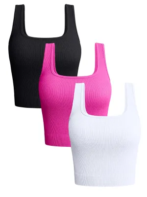 Summer Basic Sleeveless Crop Top
