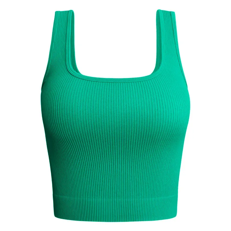 Summer Basic Sleeveless Crop Top