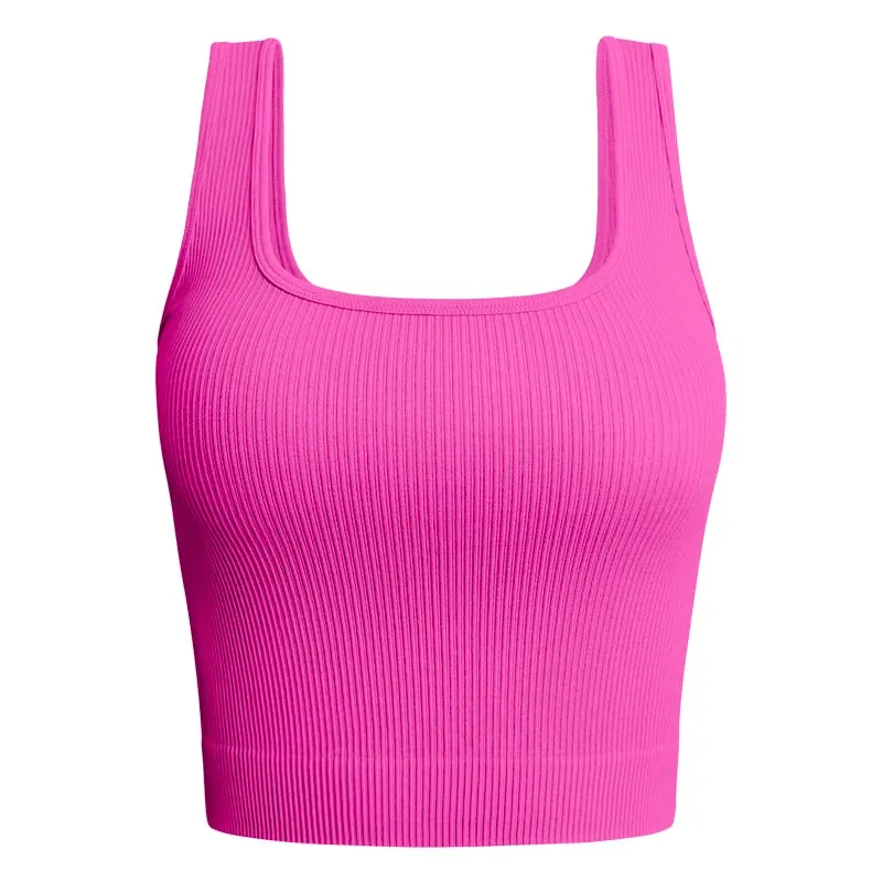 Summer Basic Sleeveless Crop Top
