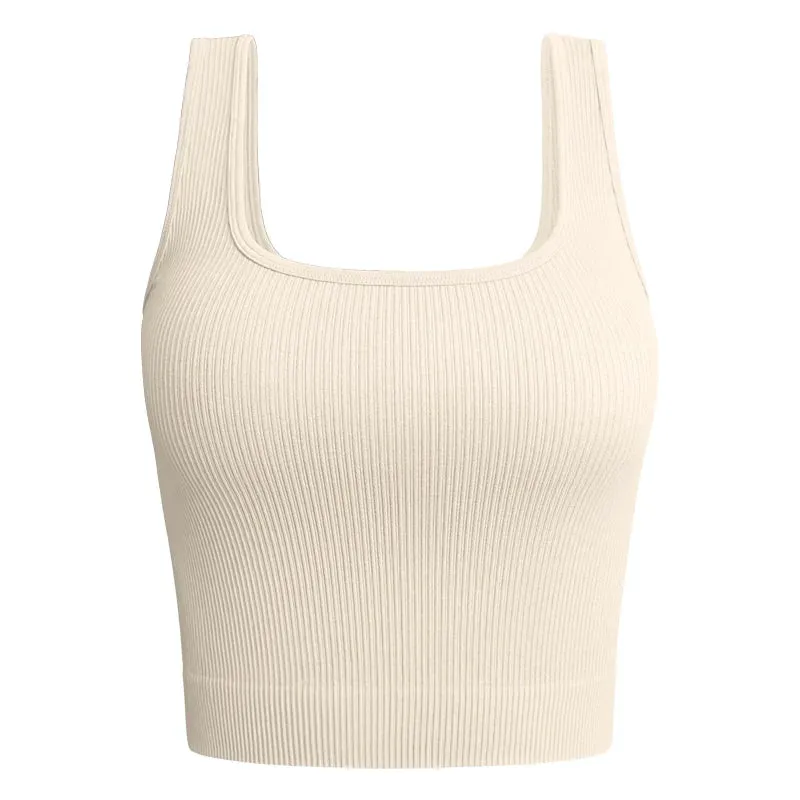Summer Basic Sleeveless Crop Top