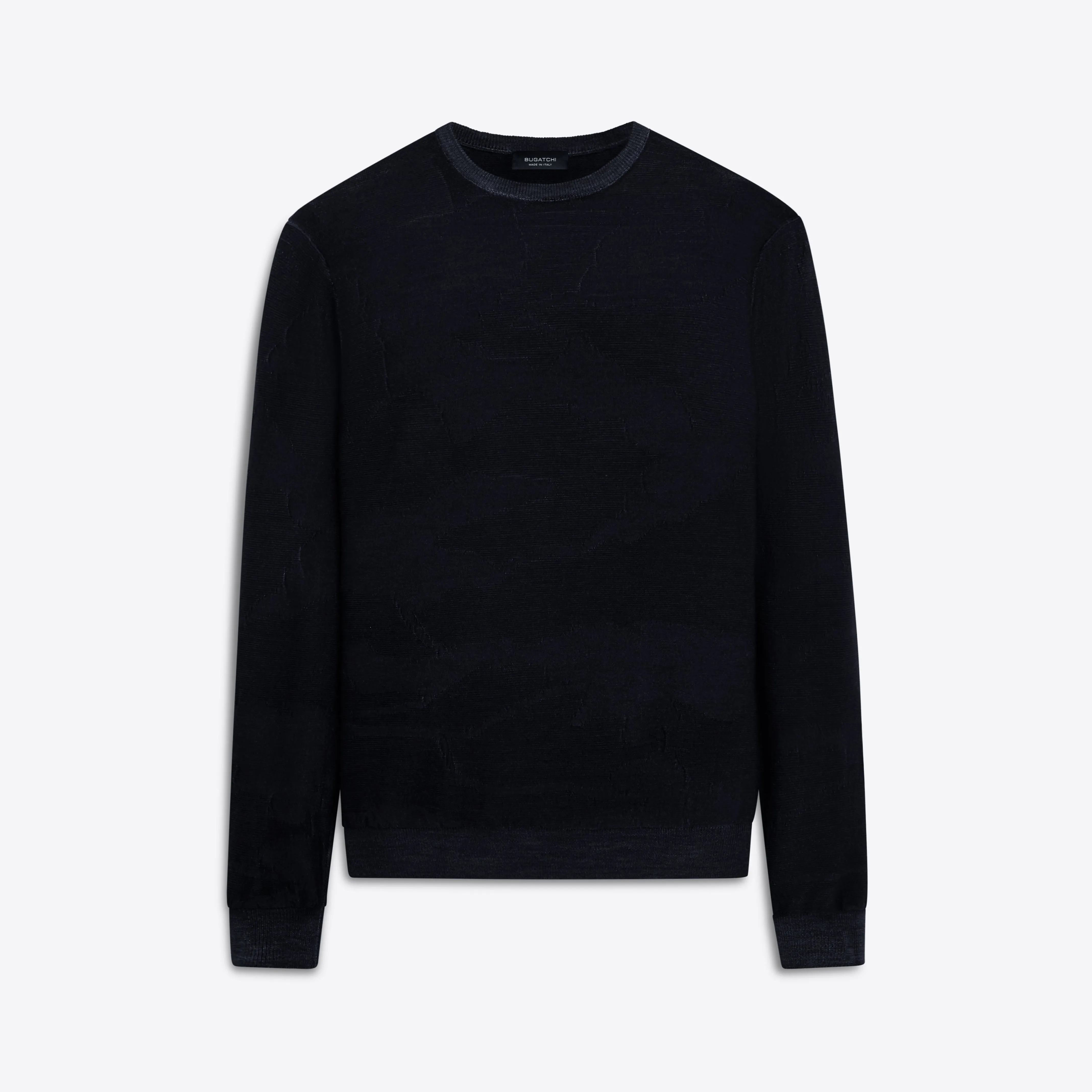 Super Merino Crew Neck Jacquard Sweater