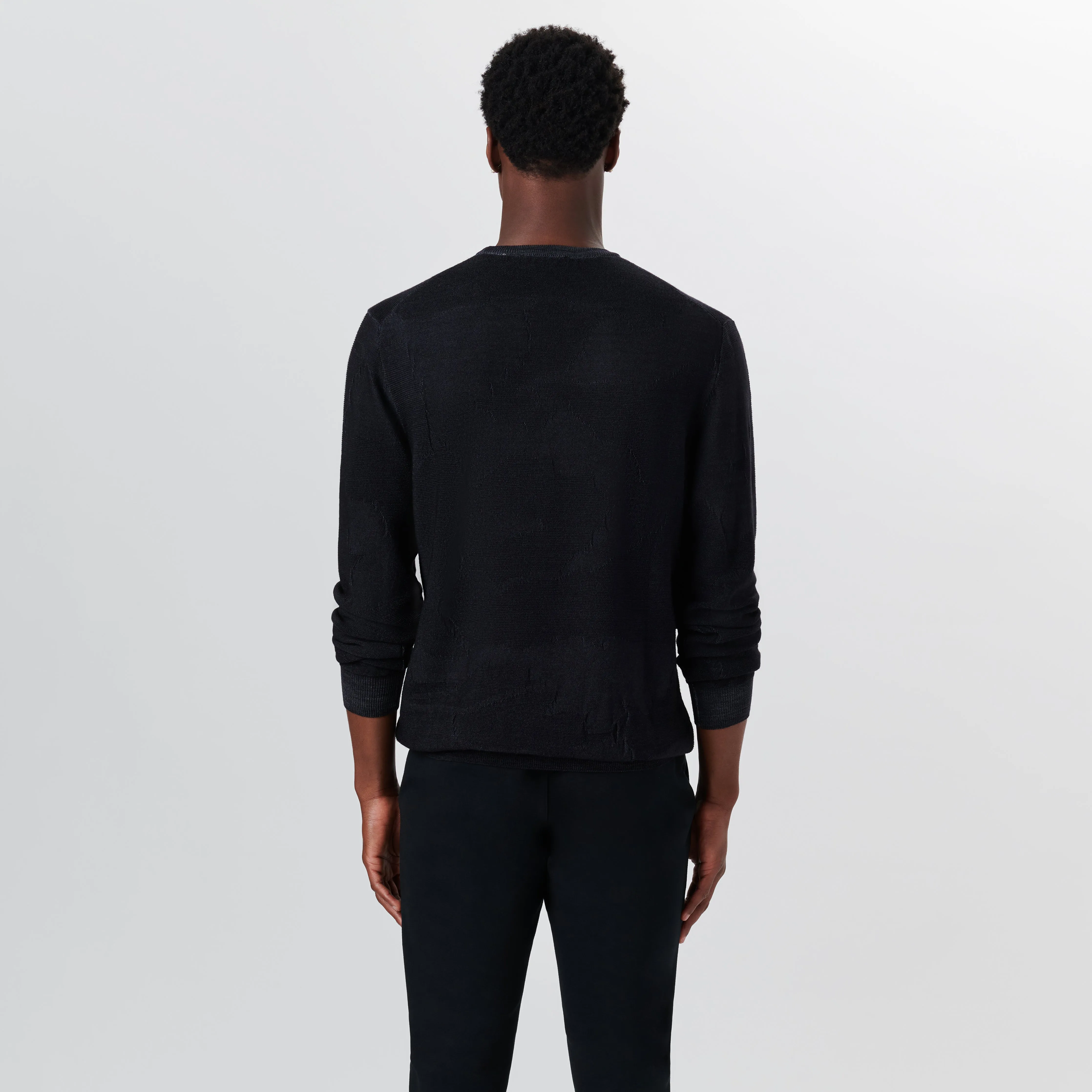 Super Merino Crew Neck Jacquard Sweater