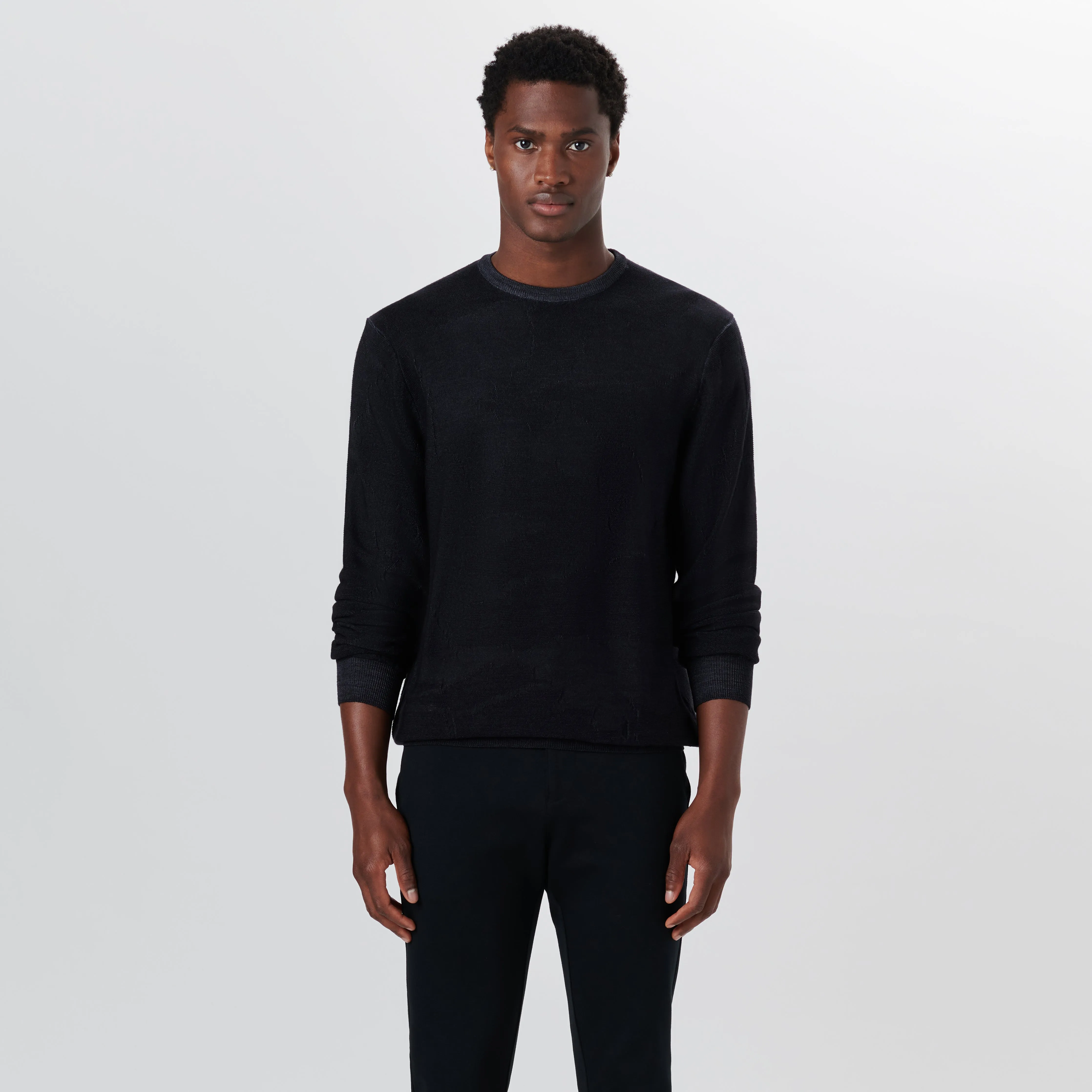 Super Merino Crew Neck Jacquard Sweater