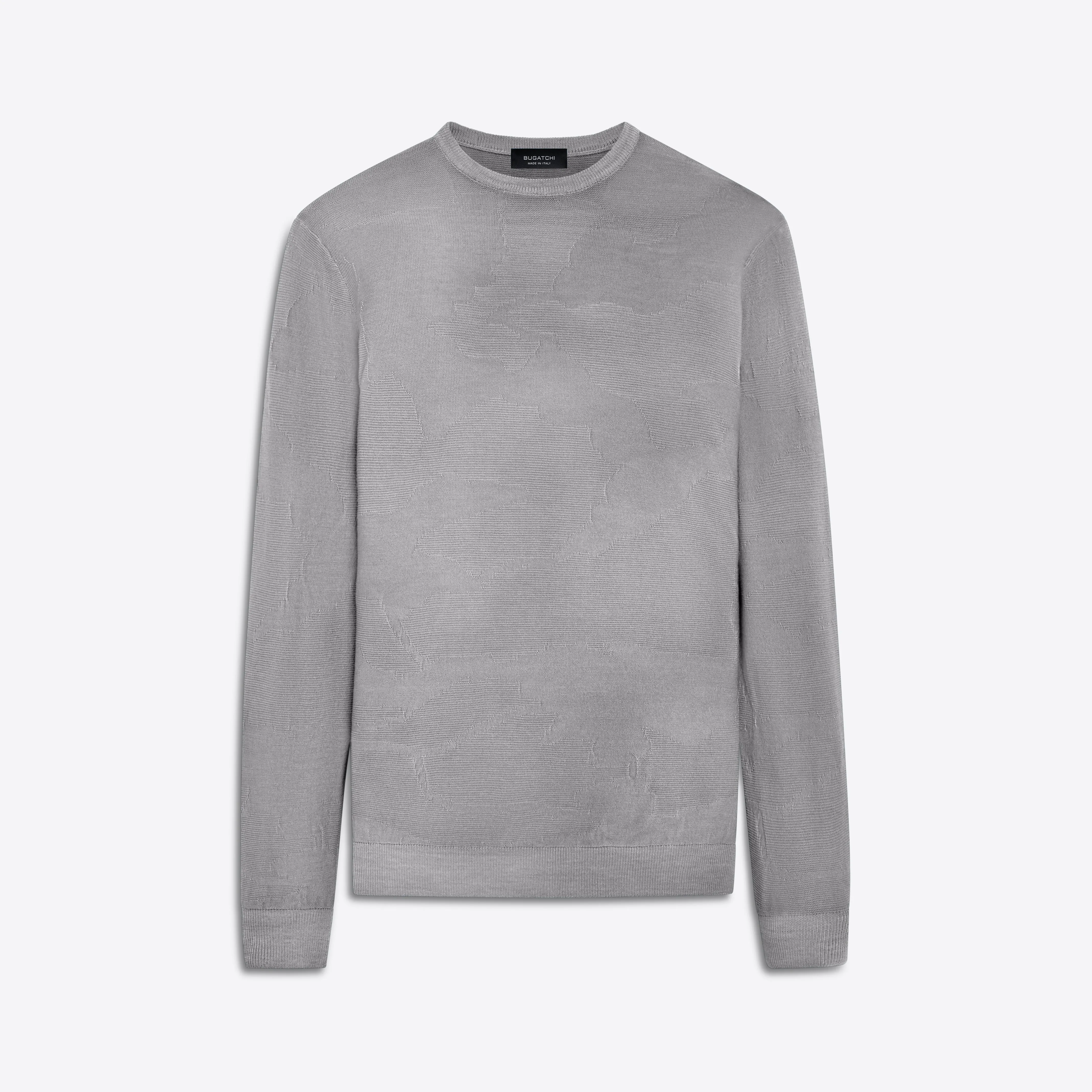 Super Merino Crew Neck Jacquard Sweater