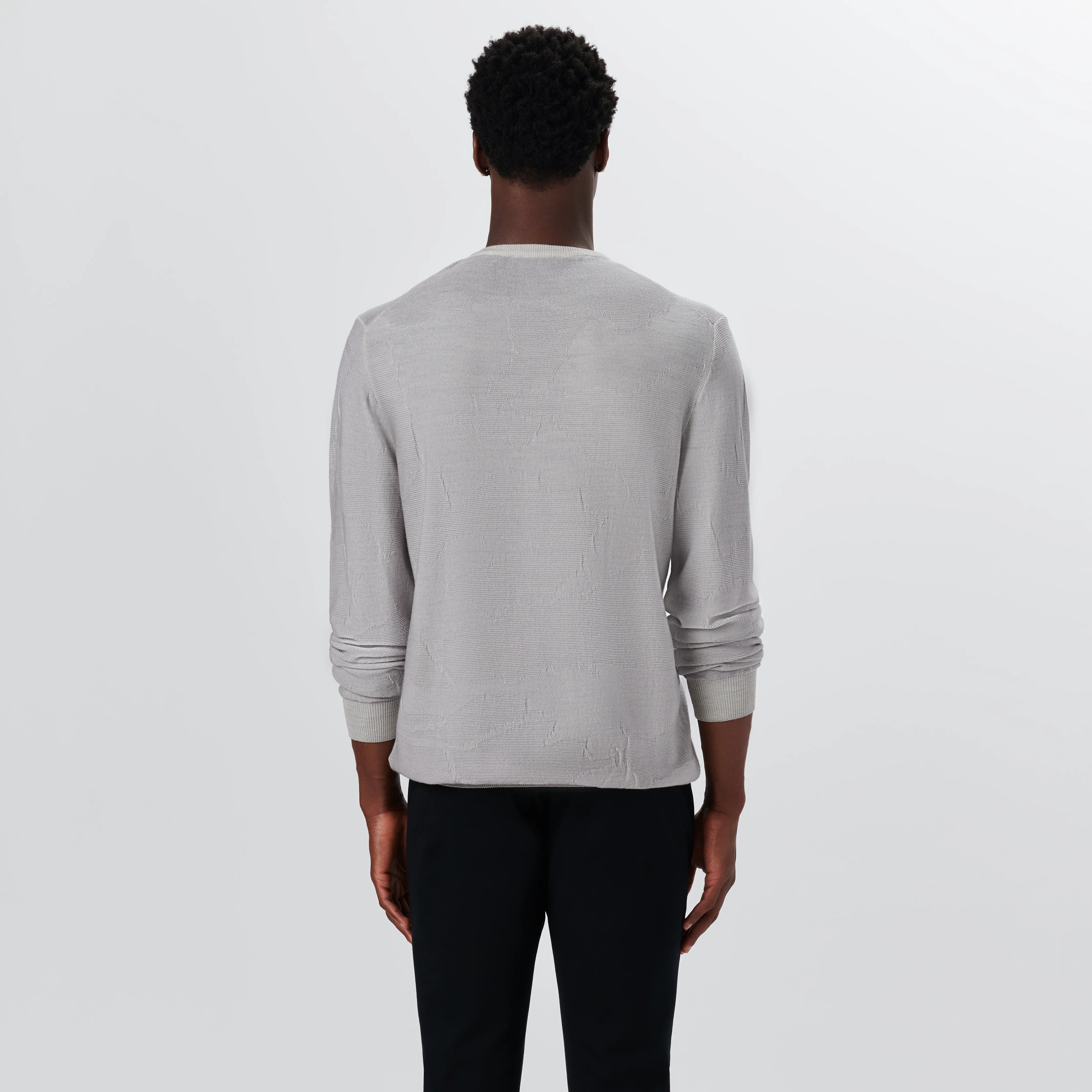 Super Merino Crew Neck Jacquard Sweater