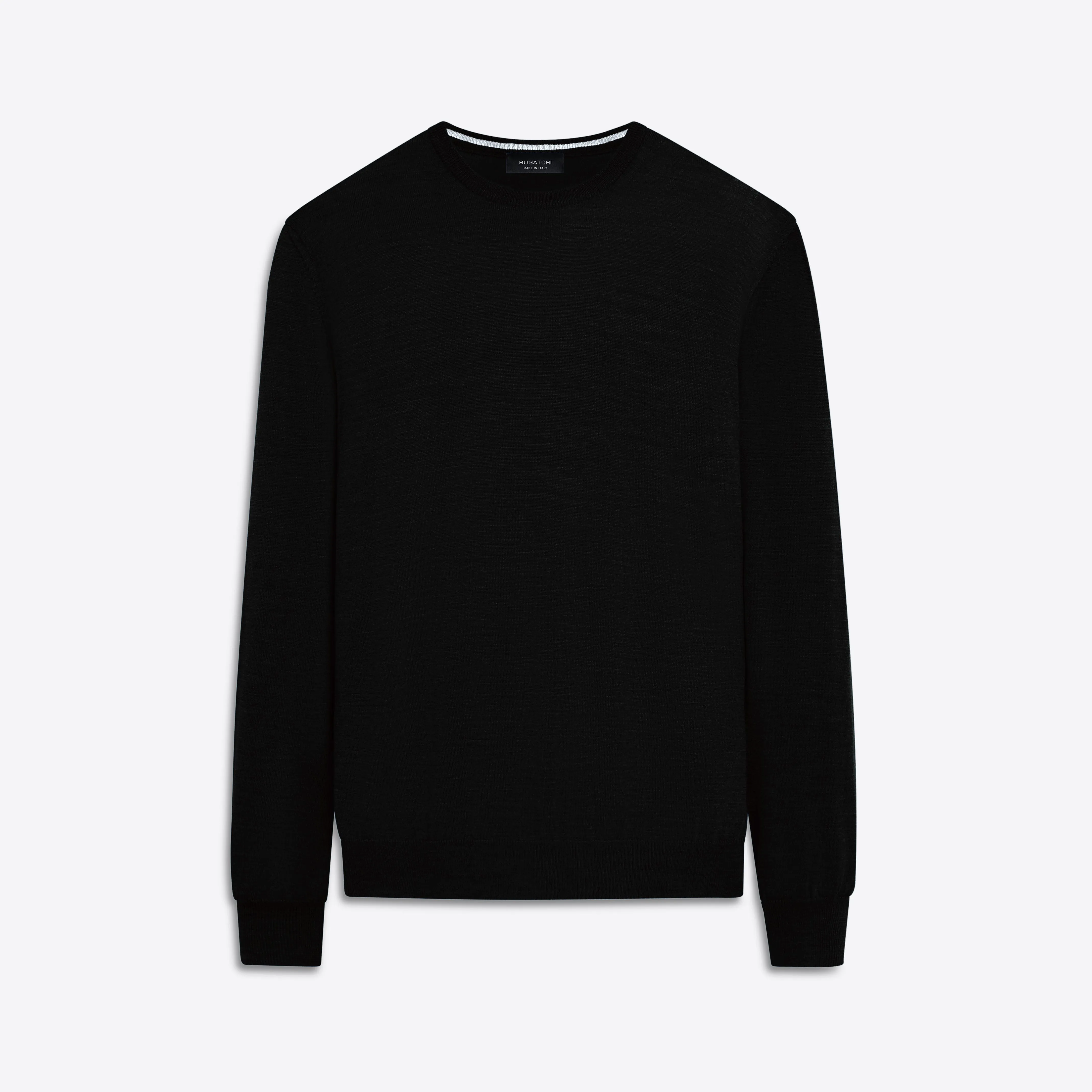 Super Merino Crew Neck Solid Sweater