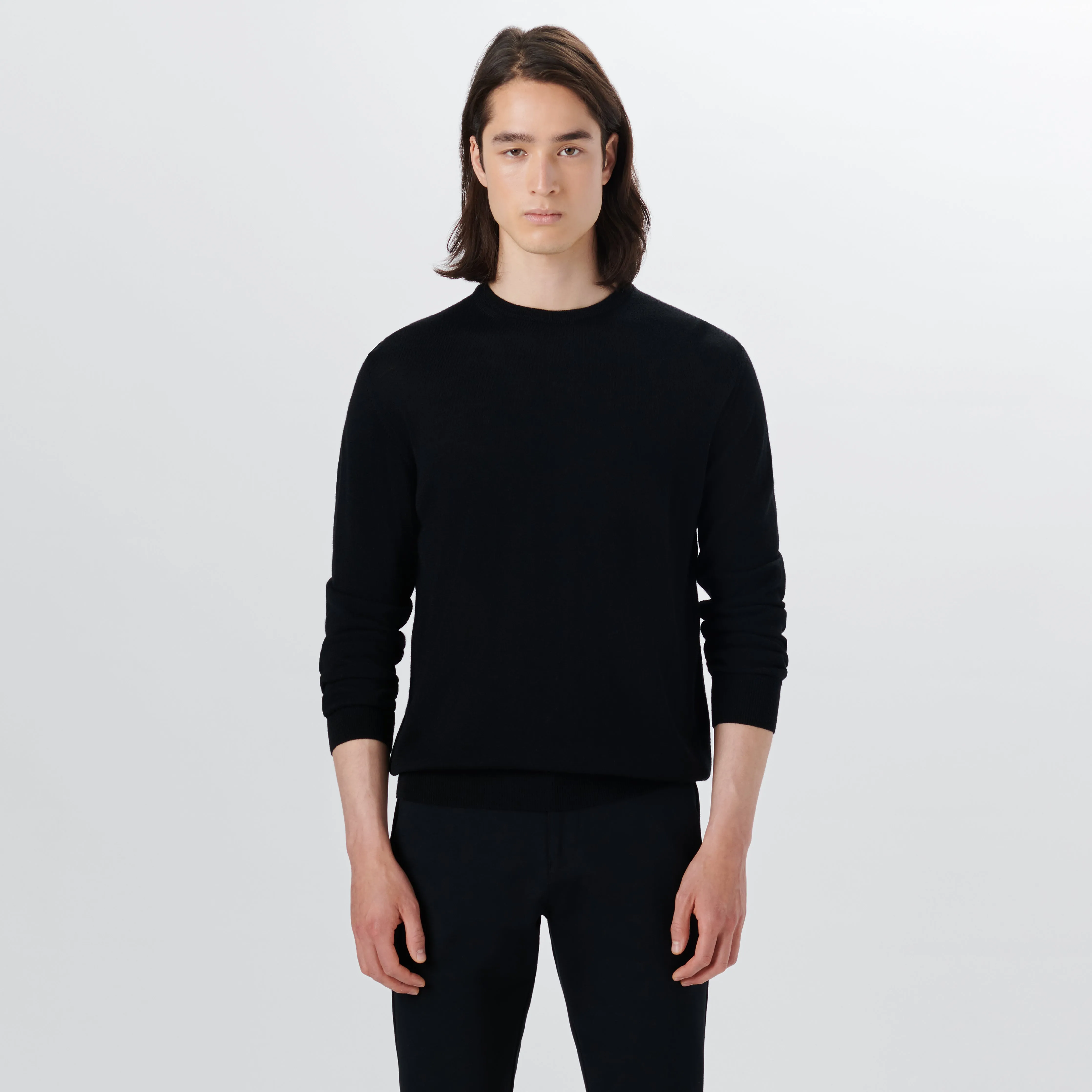 Super Merino Crew Neck Solid Sweater