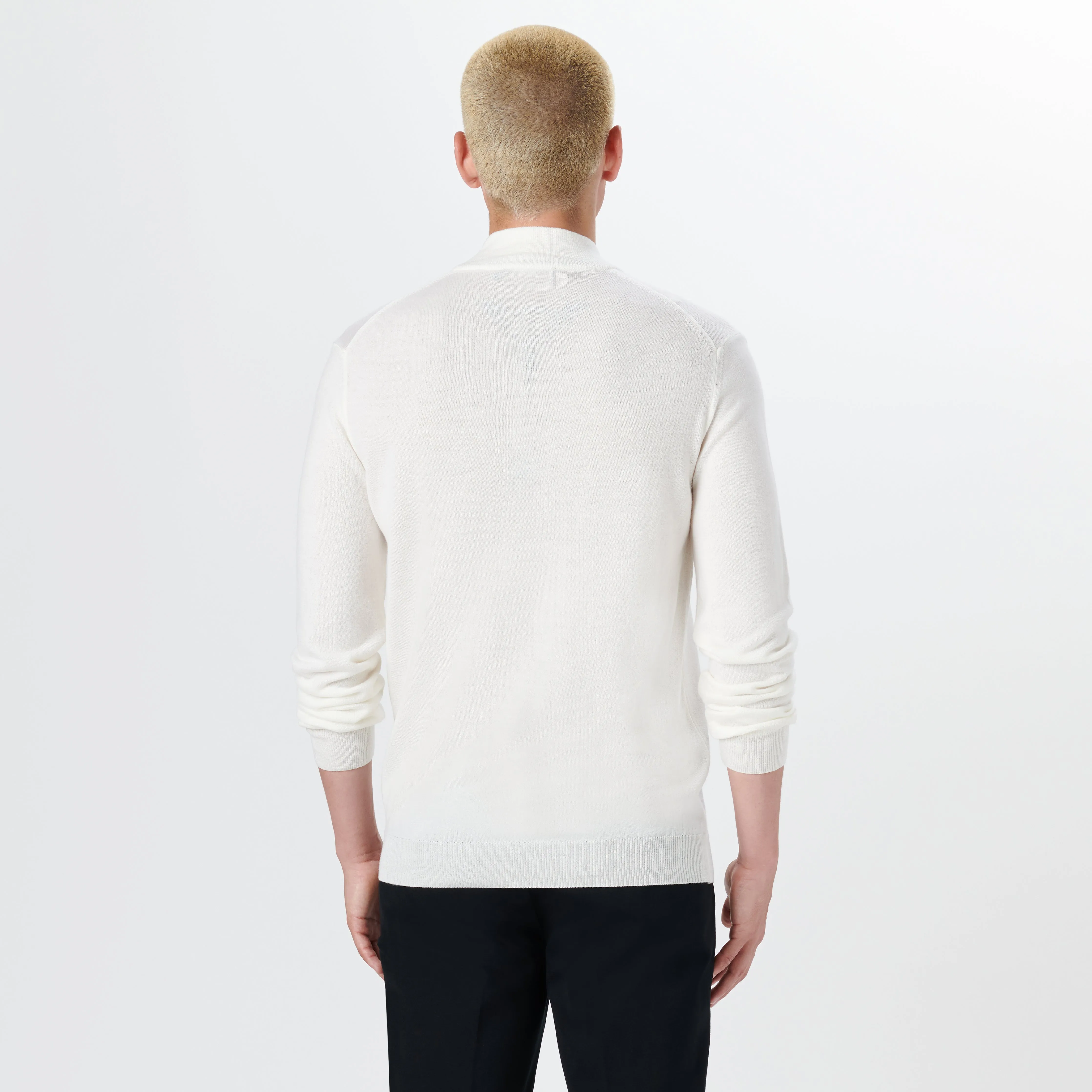 Super Merino Solid Quarter Zip Sweater