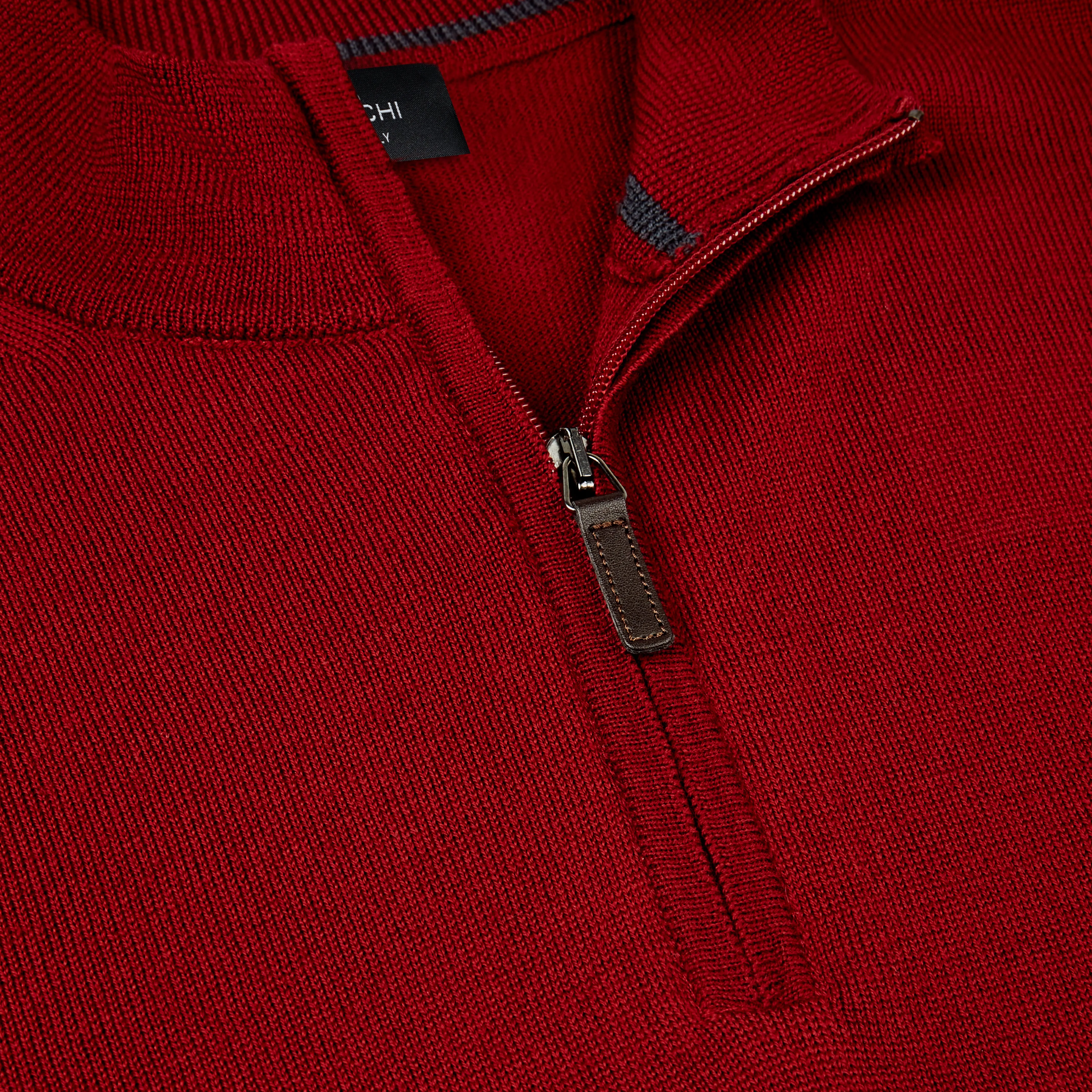 Super Merino Solid Quarter Zip Sweater