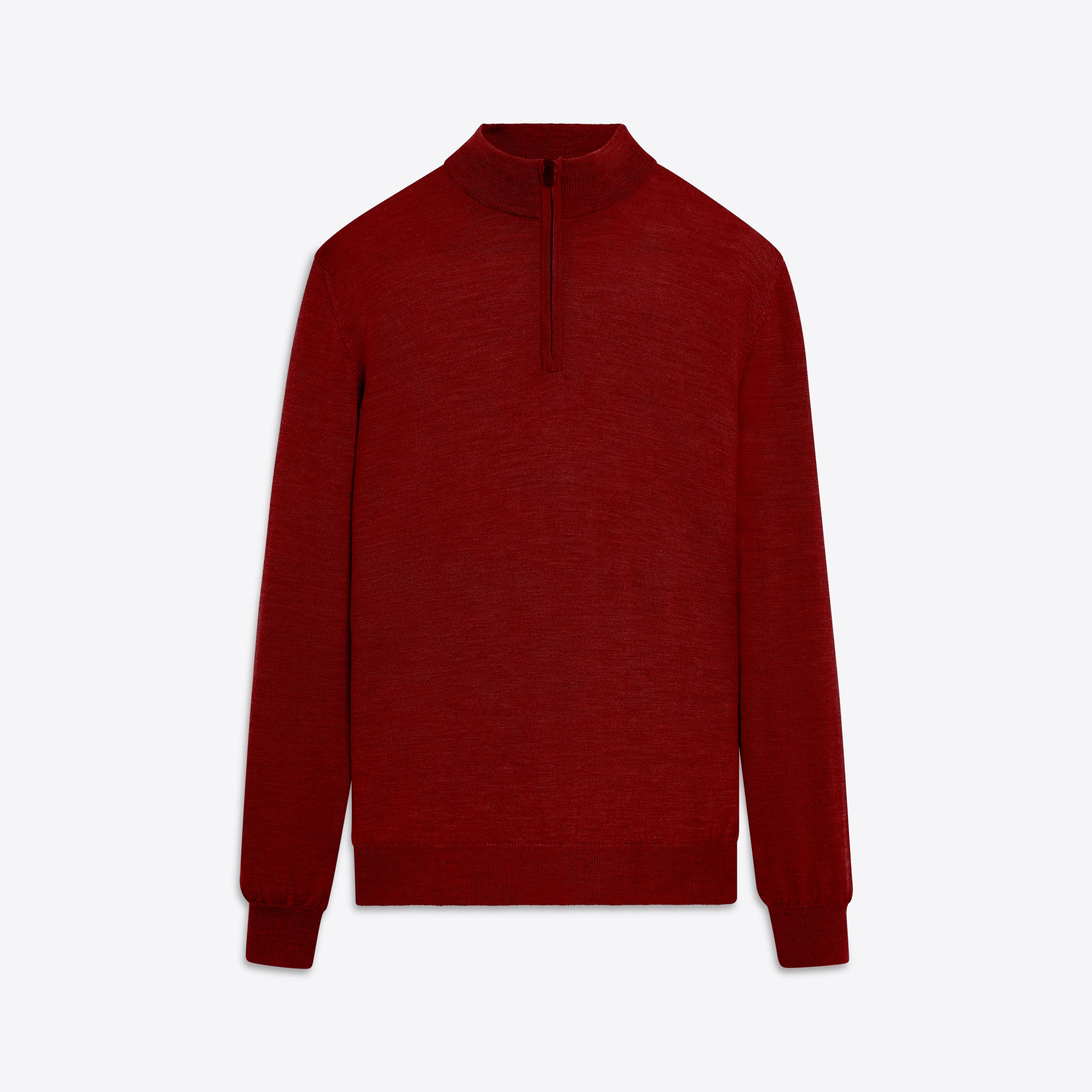 Super Merino Solid Quarter Zip Sweater