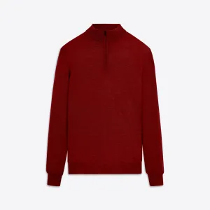 Super Merino Solid Quarter Zip Sweater