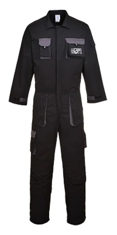 Texo Contrast Zipped Coverall Boiler Suit with Kneepad pockets Portwest TX15