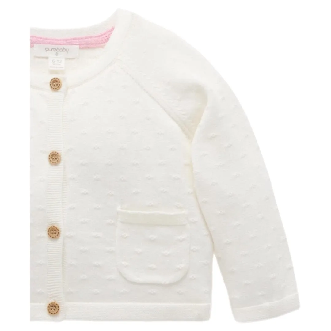 Textured Cardigan - Cloud