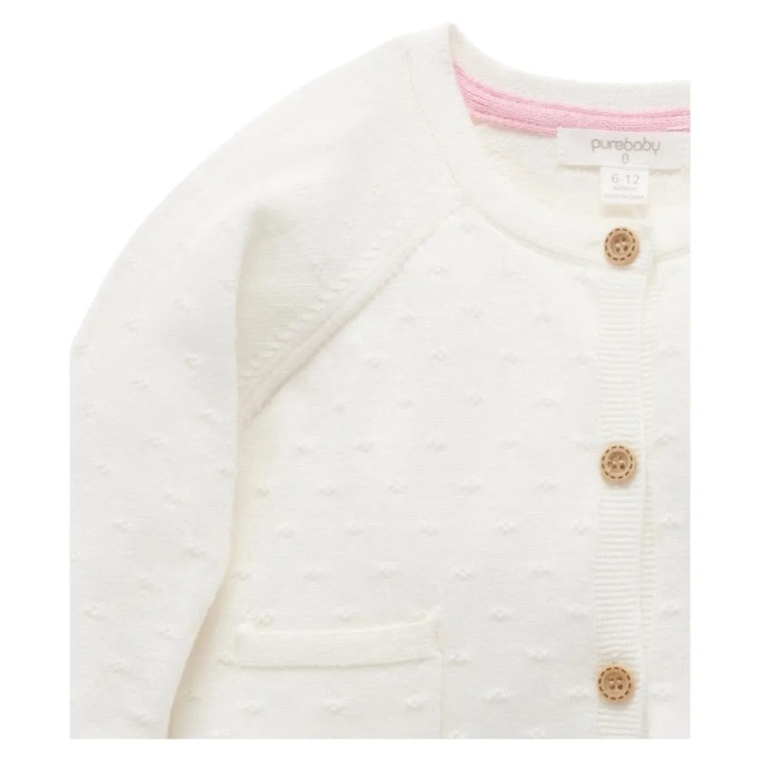 Textured Cardigan - Cloud