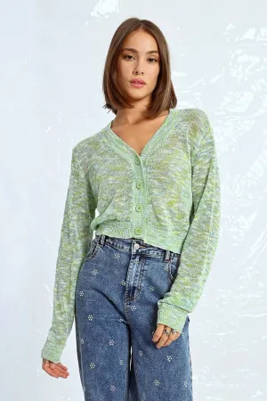 Textured Cardigan - Green