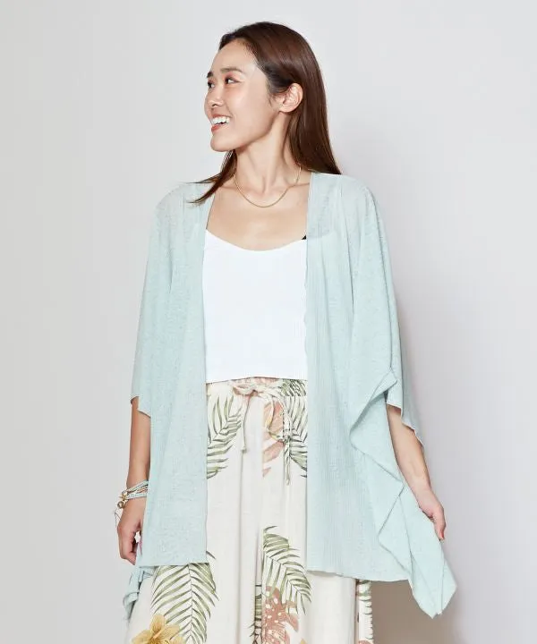 Textured Fabric Sheer Cardigan