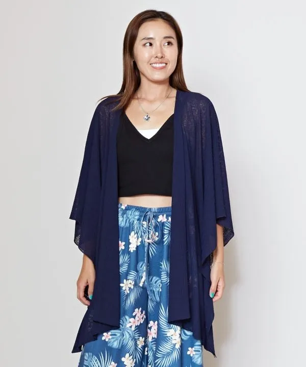 Textured Fabric Sheer Cardigan