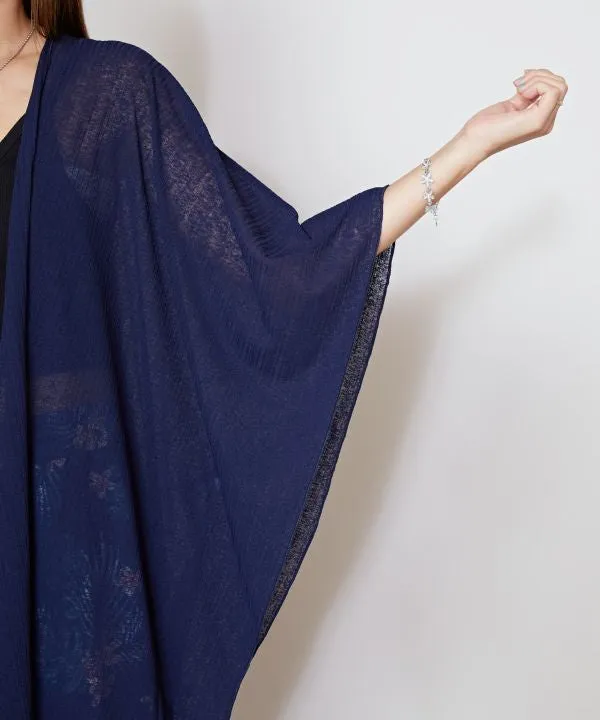 Textured Fabric Sheer Cardigan