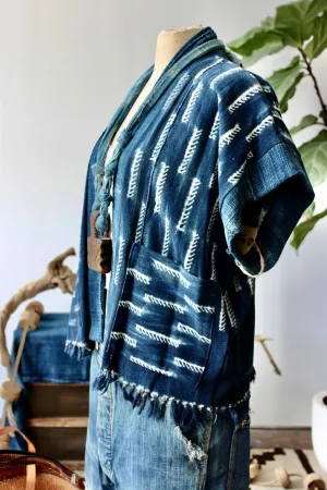 The Highlands Foundry Indigo Shibori Haori Vest THF24
