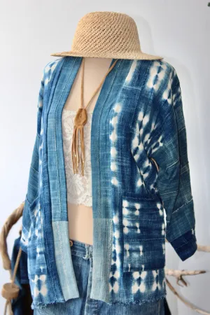 The Highlands Foundry Medium Indigo Shibori Jacket THF10