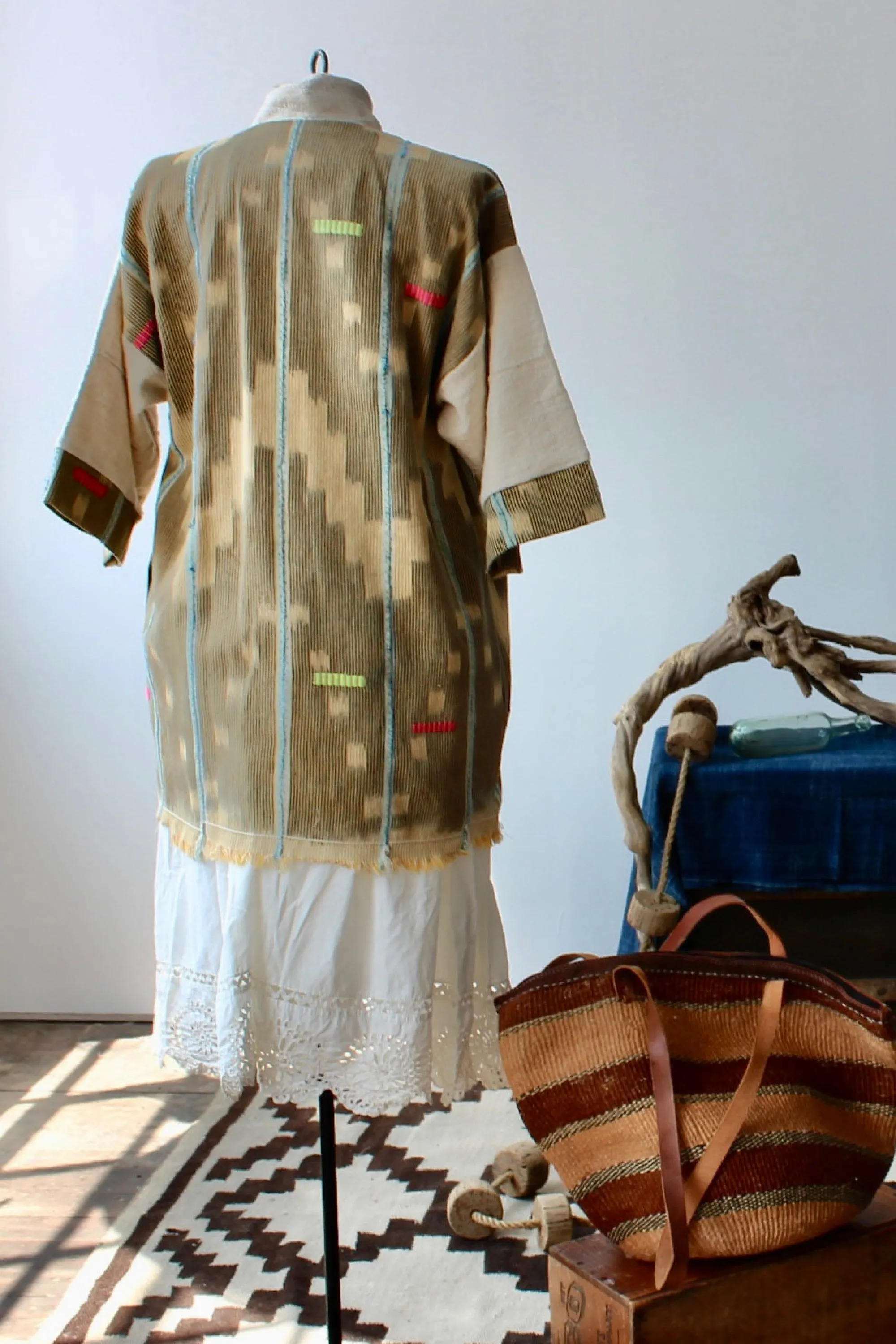 The Highlands Foundry Tan Ikat Haori Jacket THF15