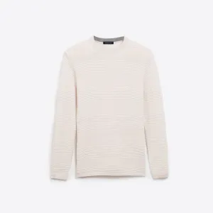 Tonal Block-Rib Crew Neck Sweater