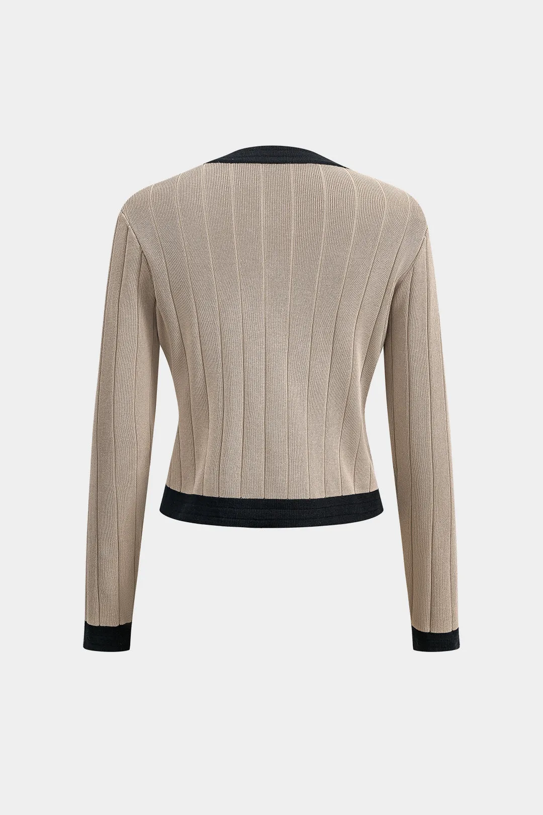 Toni - Chic Knit Button Woman's Cardigan and Skirt Set