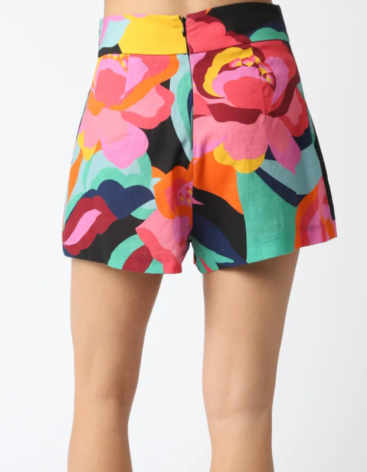 Tropical Button-Up Shorts
