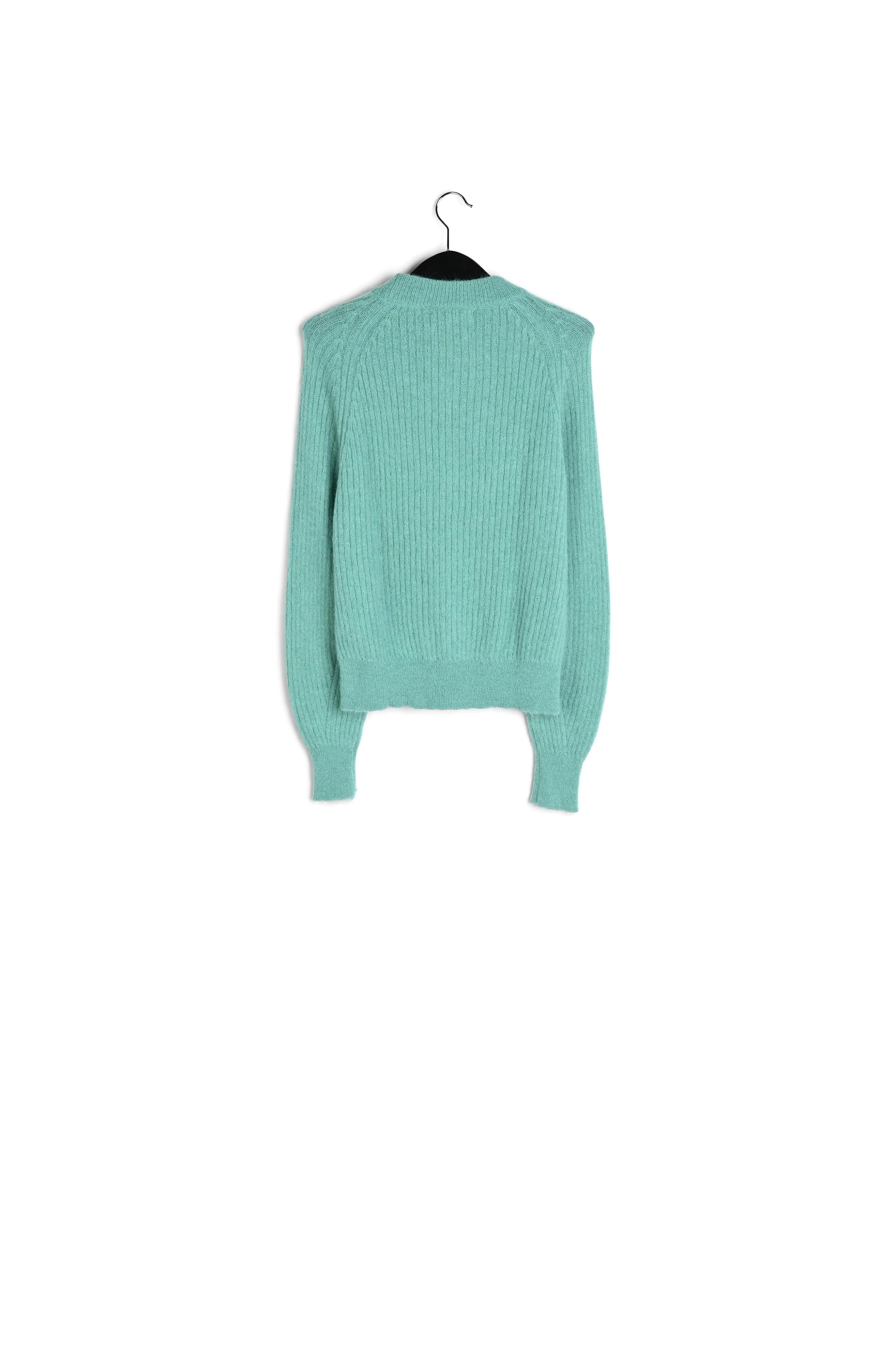 Turquoise fitted knit sweater