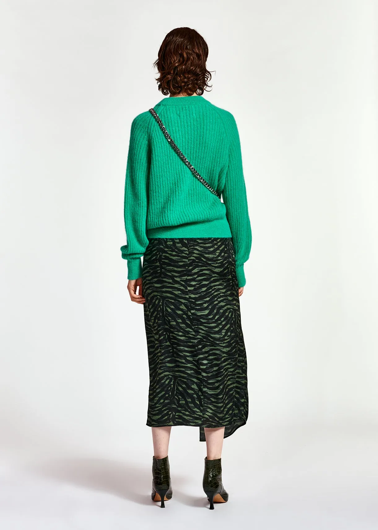 Turquoise fitted knit sweater