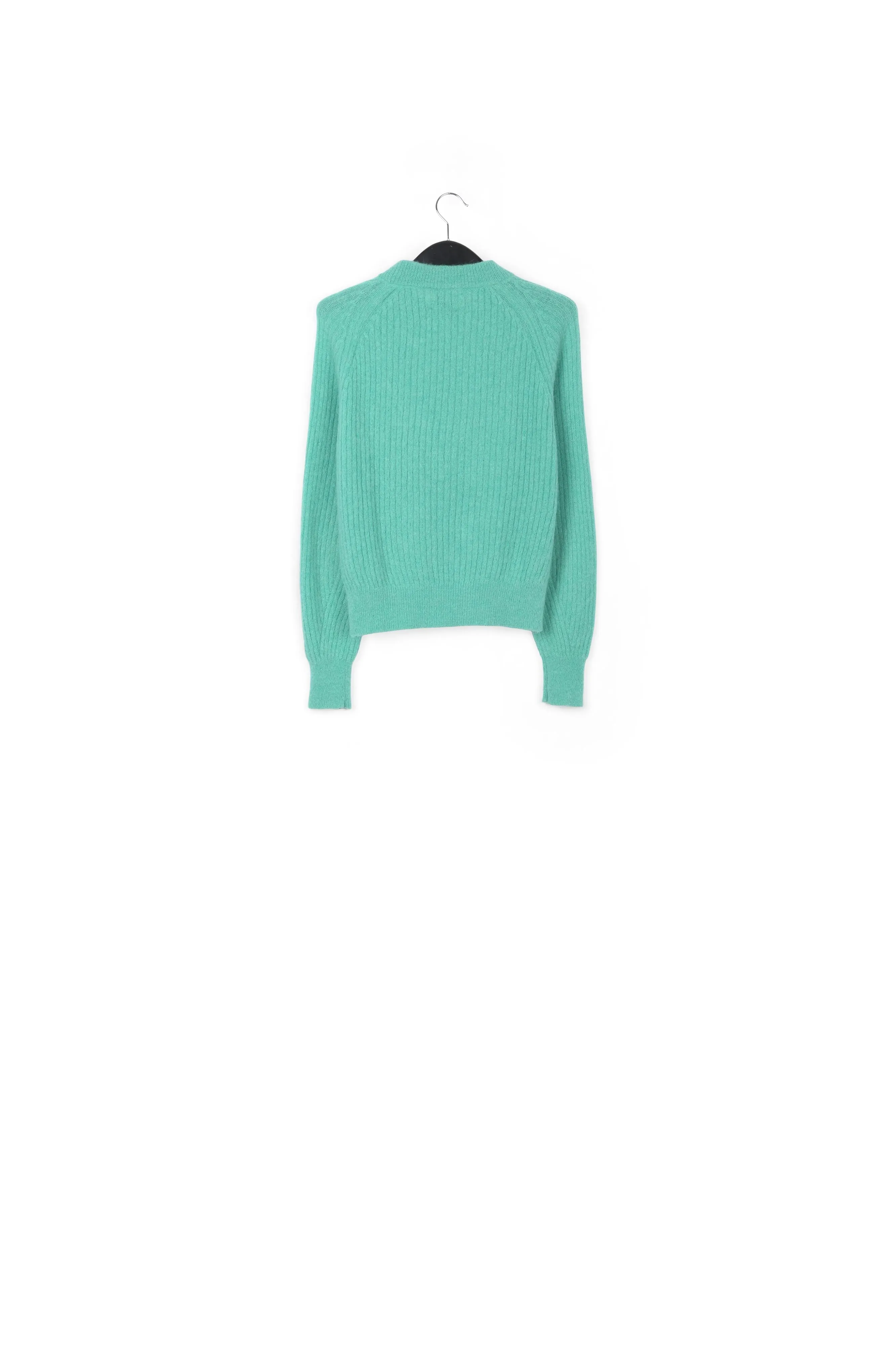 Turquoise fitted knit sweater