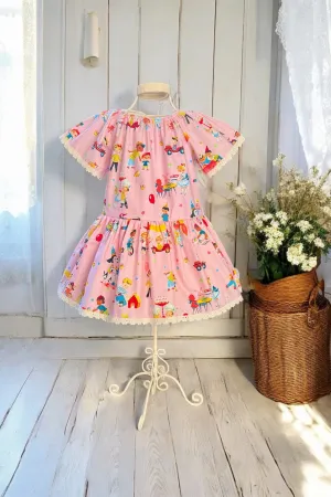 Vintage Seaside Dress | Playtime Fun by Michael Miller | Sz 3