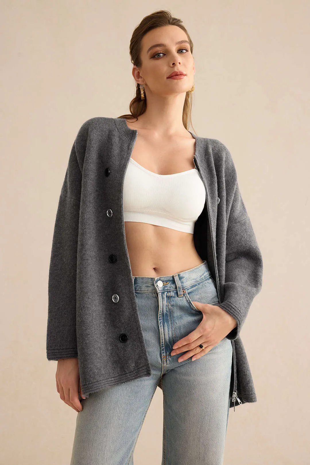 Wanda - Warm Tailored Knit Woman's Cardigan
