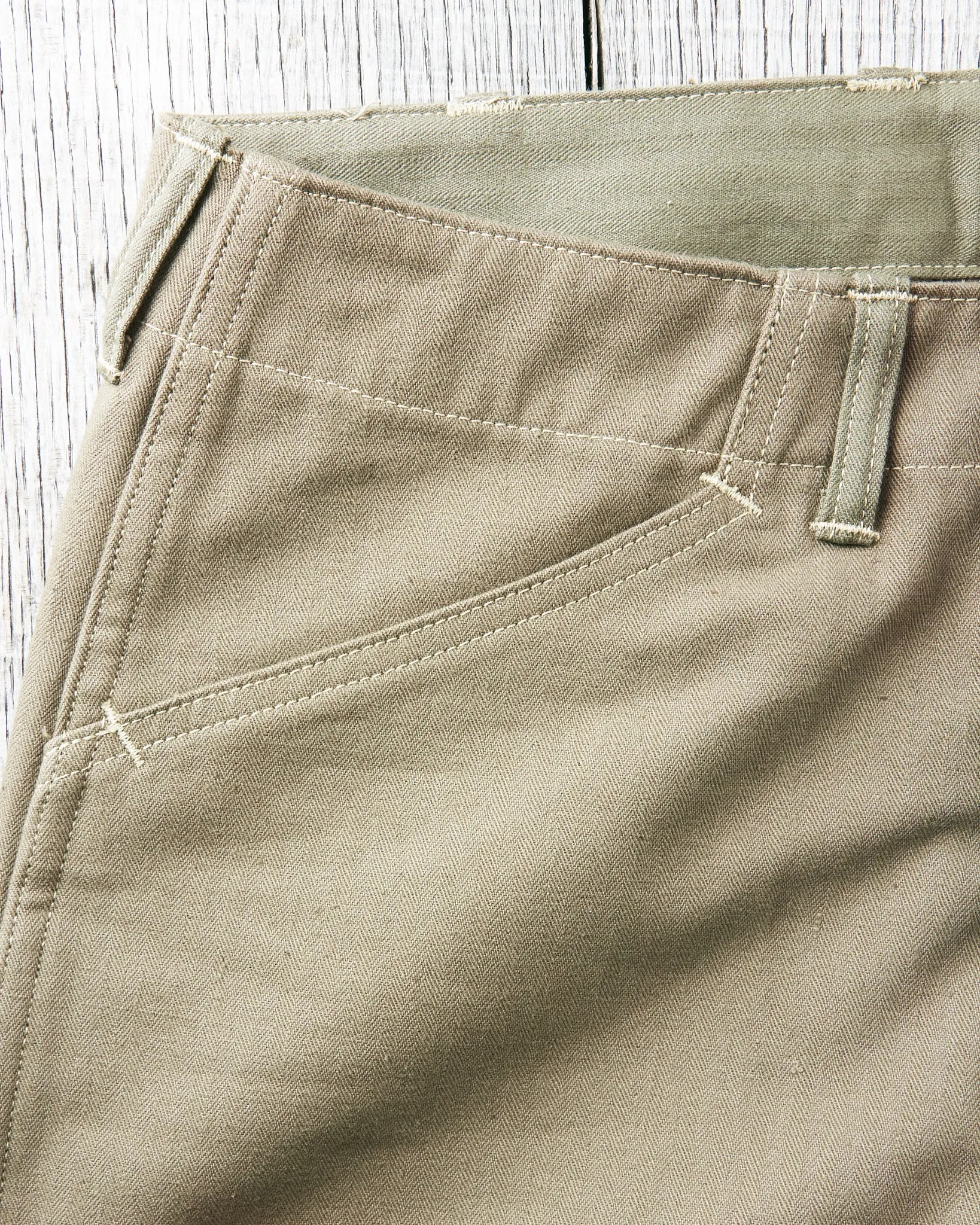 Warehouse & Co Lot 1213 U.S. Army Herringbone Utility Pant OD Green