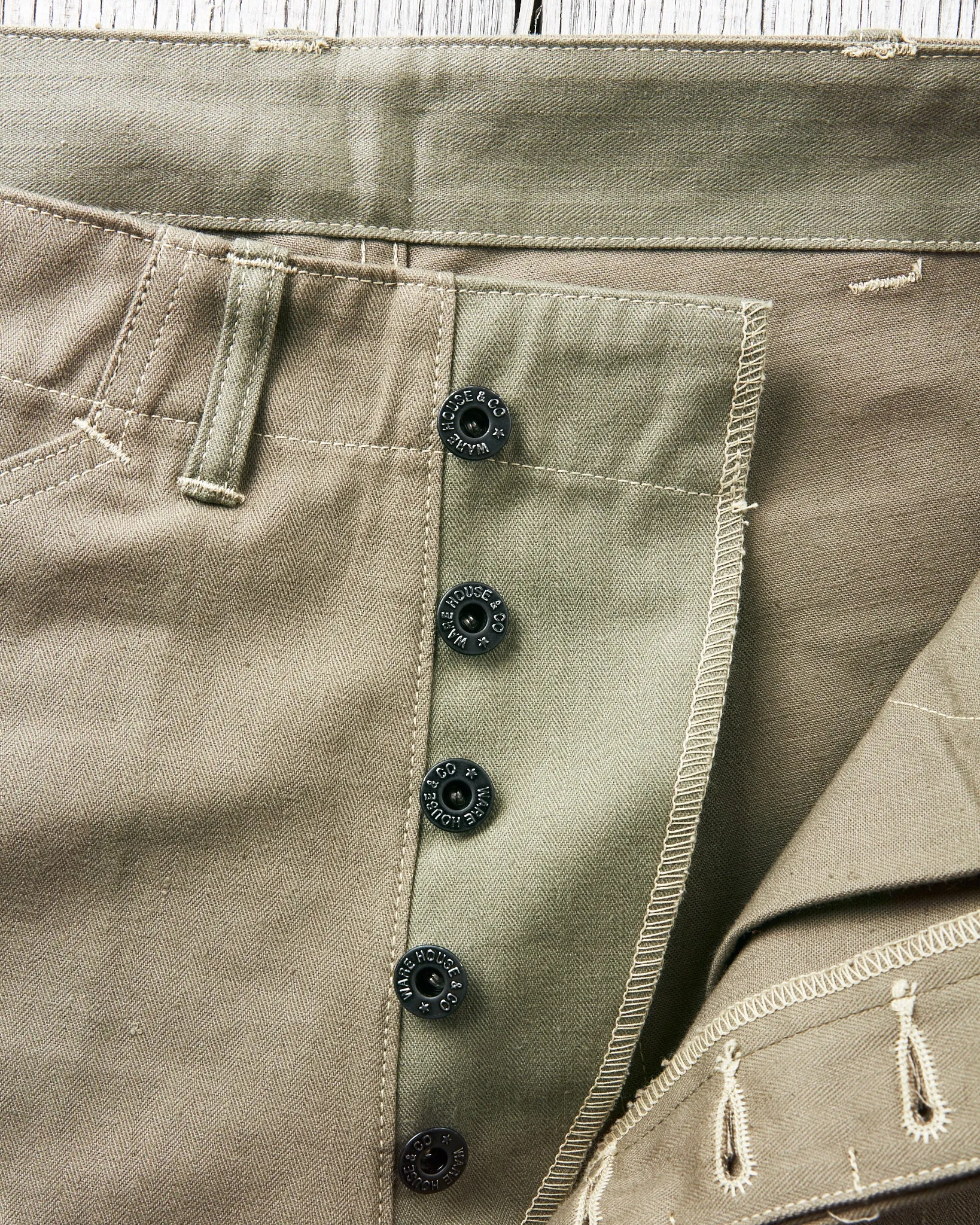 Warehouse & Co Lot 1213 U.S. Army Herringbone Utility Pant OD Green