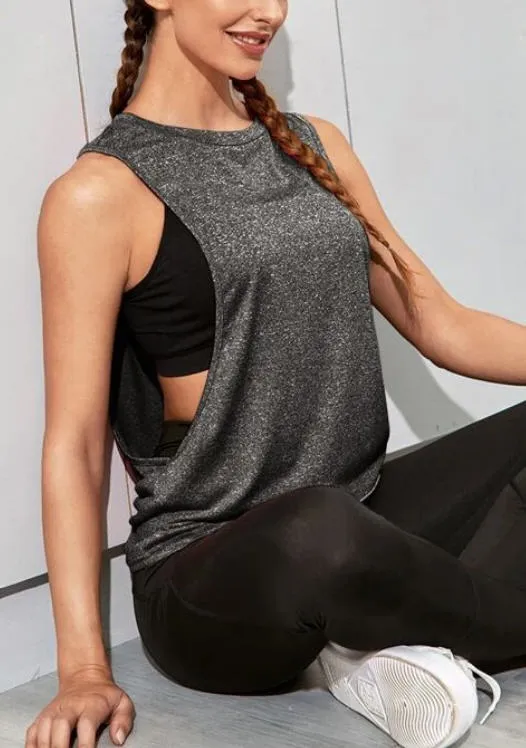 Warrior Drop Armhole Tank Top - Dark Grey