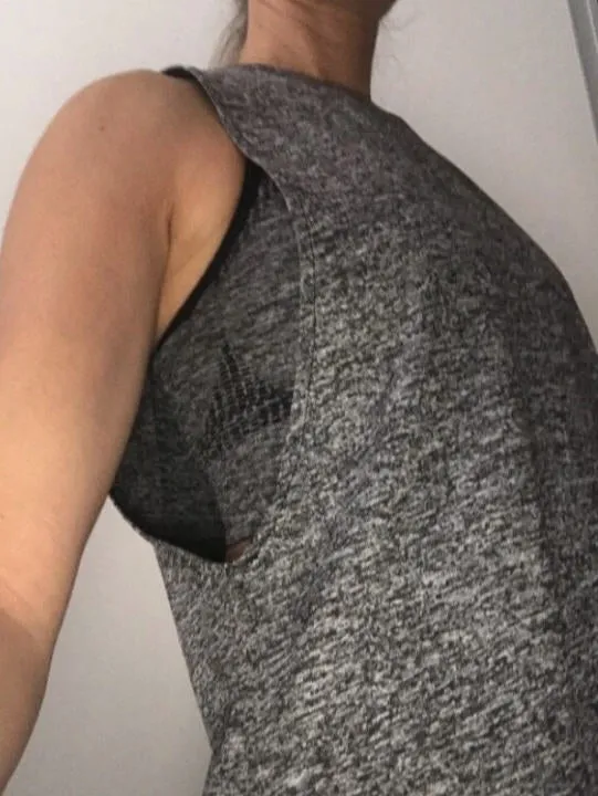 Warrior Drop Armhole Tank Top - Dark Grey