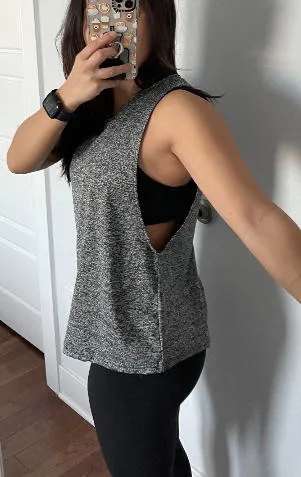 Warrior Drop Armhole Tank Top - Dark Grey