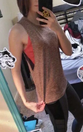 Warrior Drop Armhole Tank Top - Mocha Brown