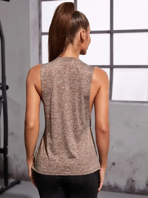 Warrior Drop Armhole Tank Top - Mocha Brown